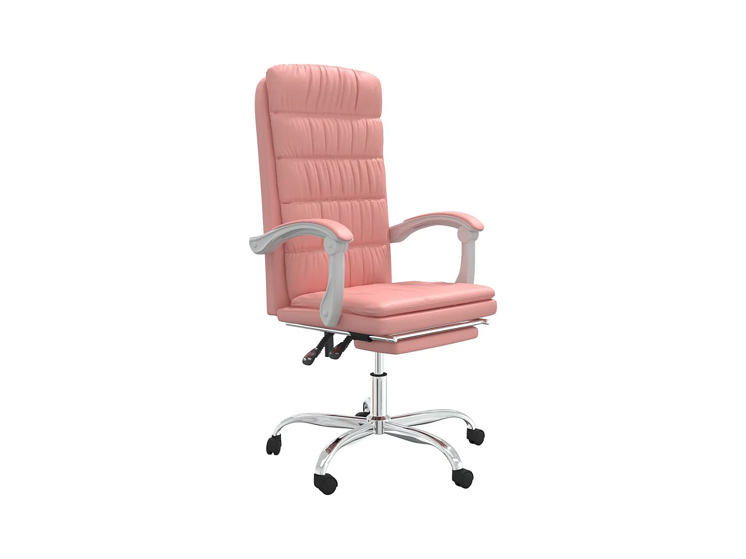 Kantoorstoel verstelbaar kunstleer roze