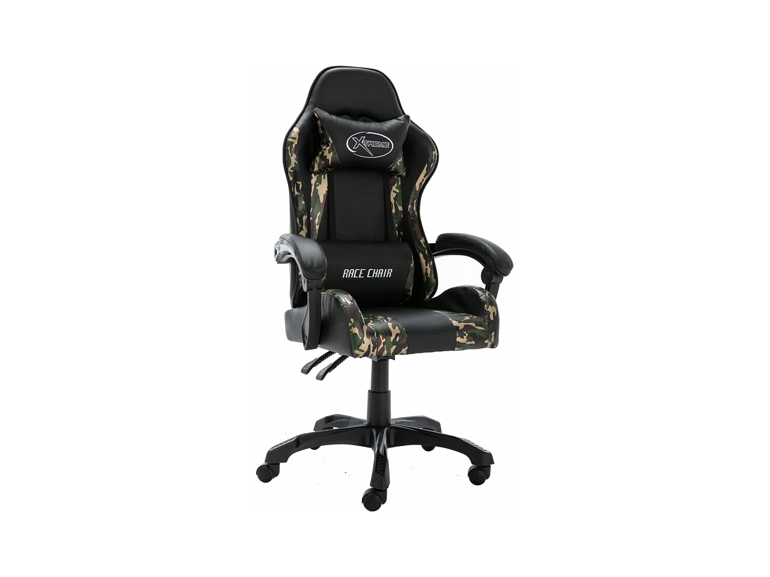 Fauteuil de jeux vidéo Noir et camouflage Similicuir
