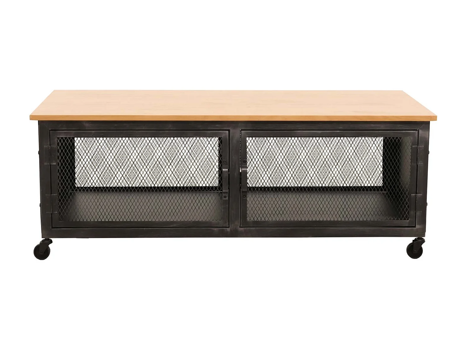 Stolik kawowy MCW-N28,  czarny, naturalny