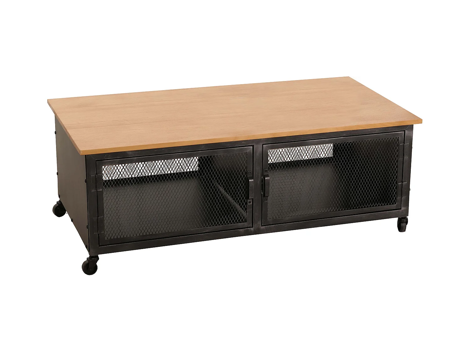 Table basse MCW-N28,  noir, naturel