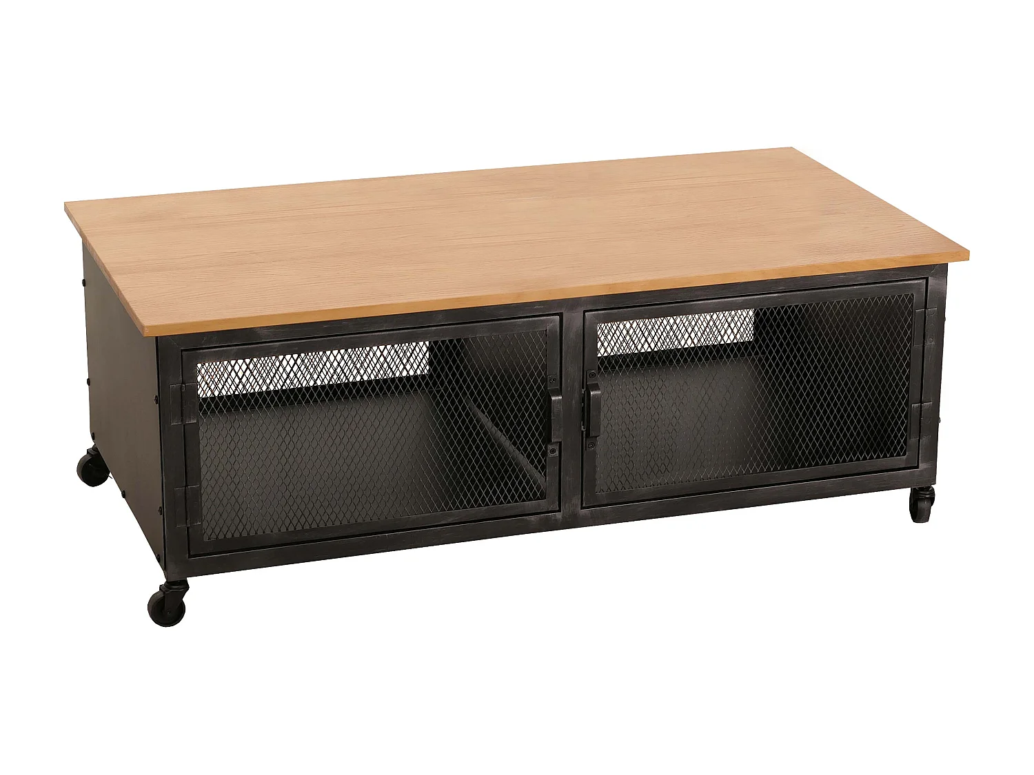 Stolik kawowy MCW-N28,  czarny, naturalny