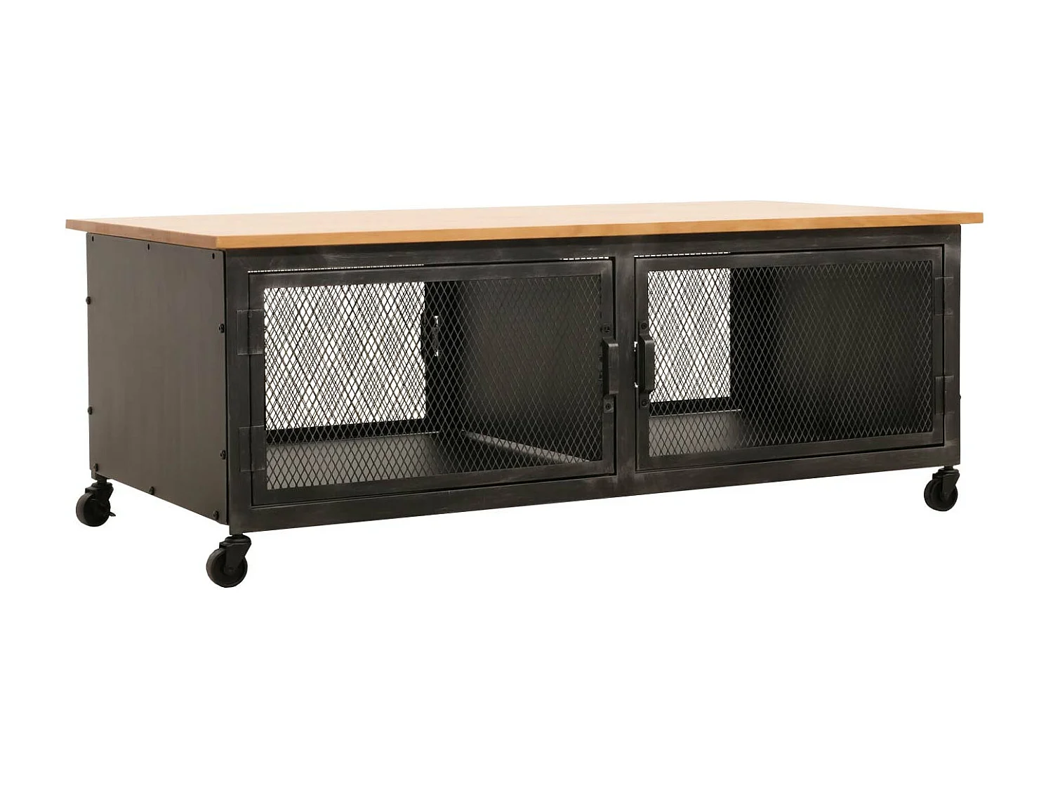 Stolik kawowy MCW-N28,  czarny, naturalny