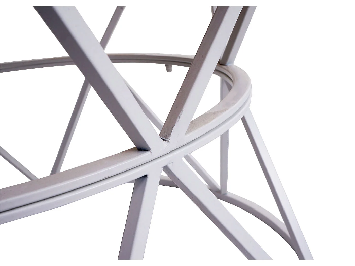 Couchtisch MCW-N32, Kaffeetisch Beistelltisch Loungetisch Sofatisch Wohnzimmertisch, Metallgestell Holz Ø66cm weiß