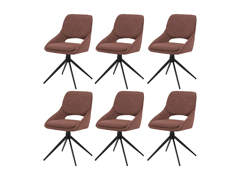 Eetkamerstoel MCW-N74 (set van 6),  bruin