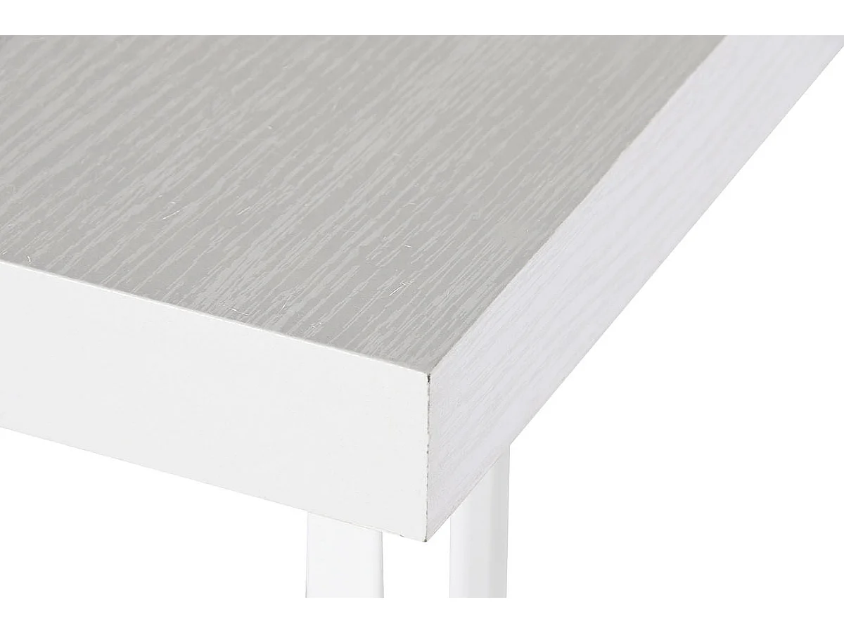 Lit enfant superposé avec armoire et 2 tiroirs coloris chêne naturel, imitation lamelles, blanc  -  Longueur 271 x Profondeur 111 x Hauteur 150 cm