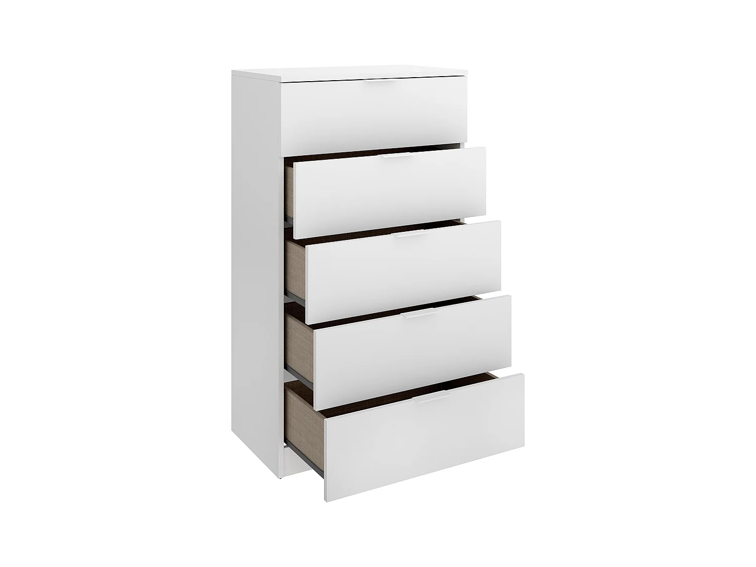 Ensemble de Tête de lit avec 2 tables de chevet avec 2 tiroirs et structure de lit,  140x190 cm + commode haute coloris imitation lamelles, blanc, chêne naturel