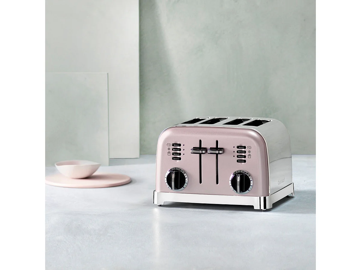 Cuisinart Grille-pain 4 fentes 1800w rose vintage - cpt180pie