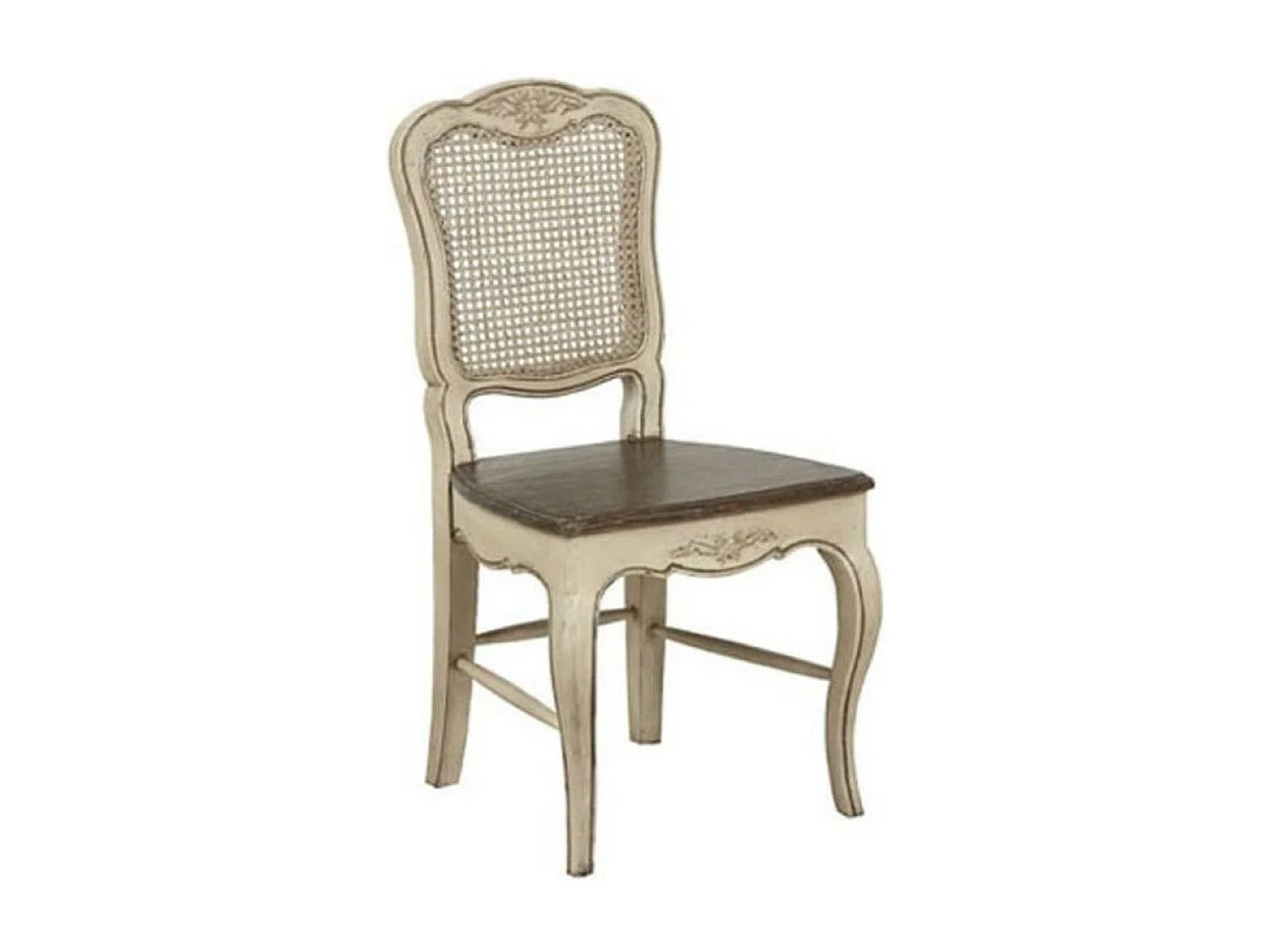 Lot de 2 chaises canné louis xv Bois Beige - Château Interior's