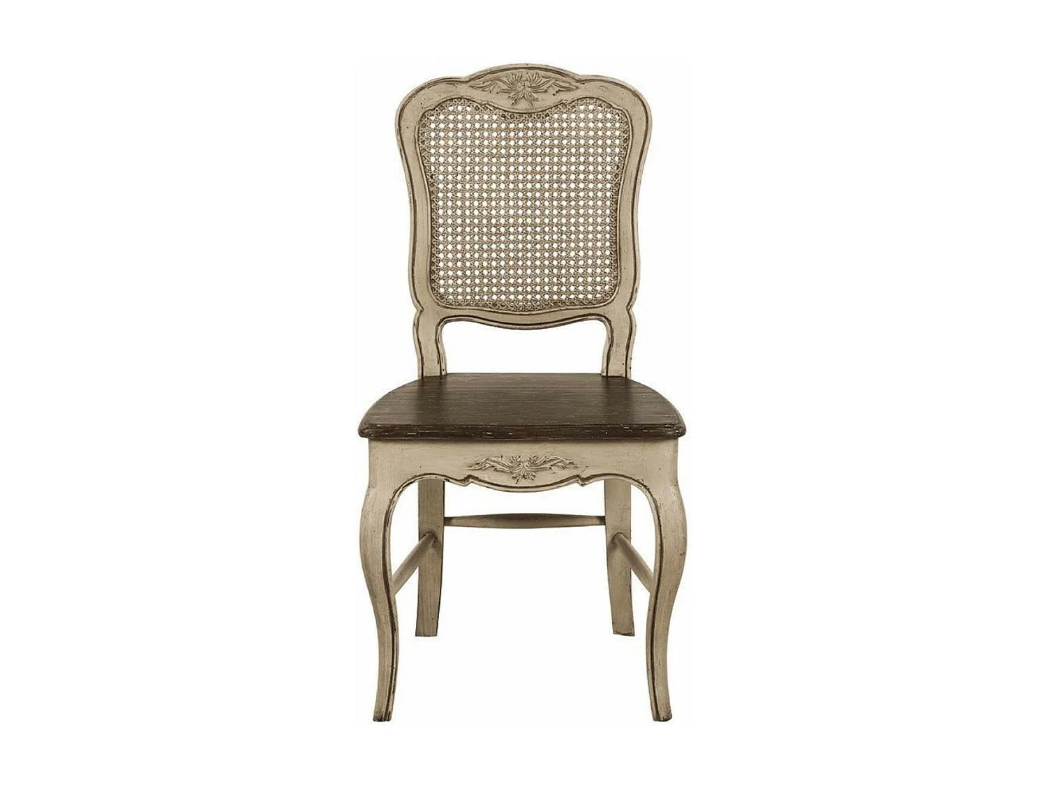 Lot de 2 chaises canné louis xv Bois Beige - Château Interior's