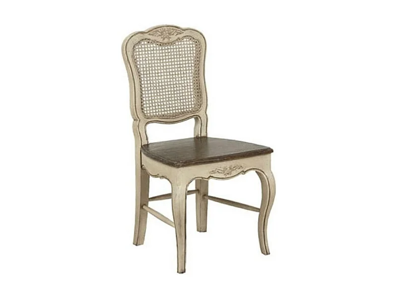 Lot de 2 chaises canné louis xv Bois Beige - Château Interior's