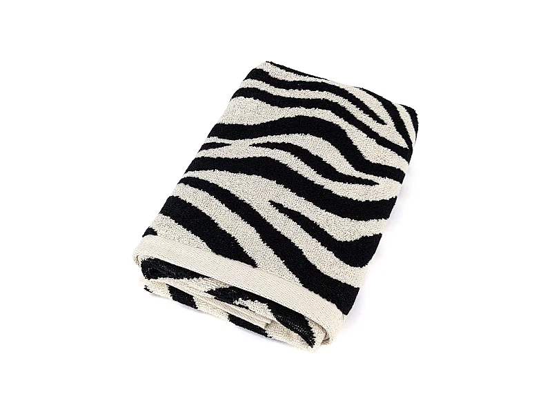 Serviette de toilette absorbante coton 50x100cm ZEBRA beige