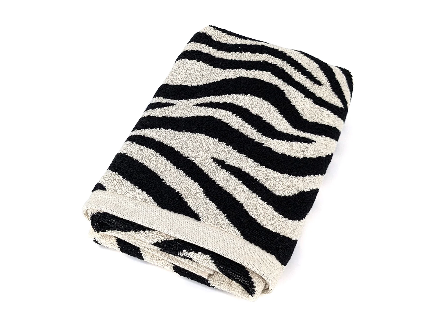 Serviette de toilette absorbante coton 50x100cm ZEBRA beige