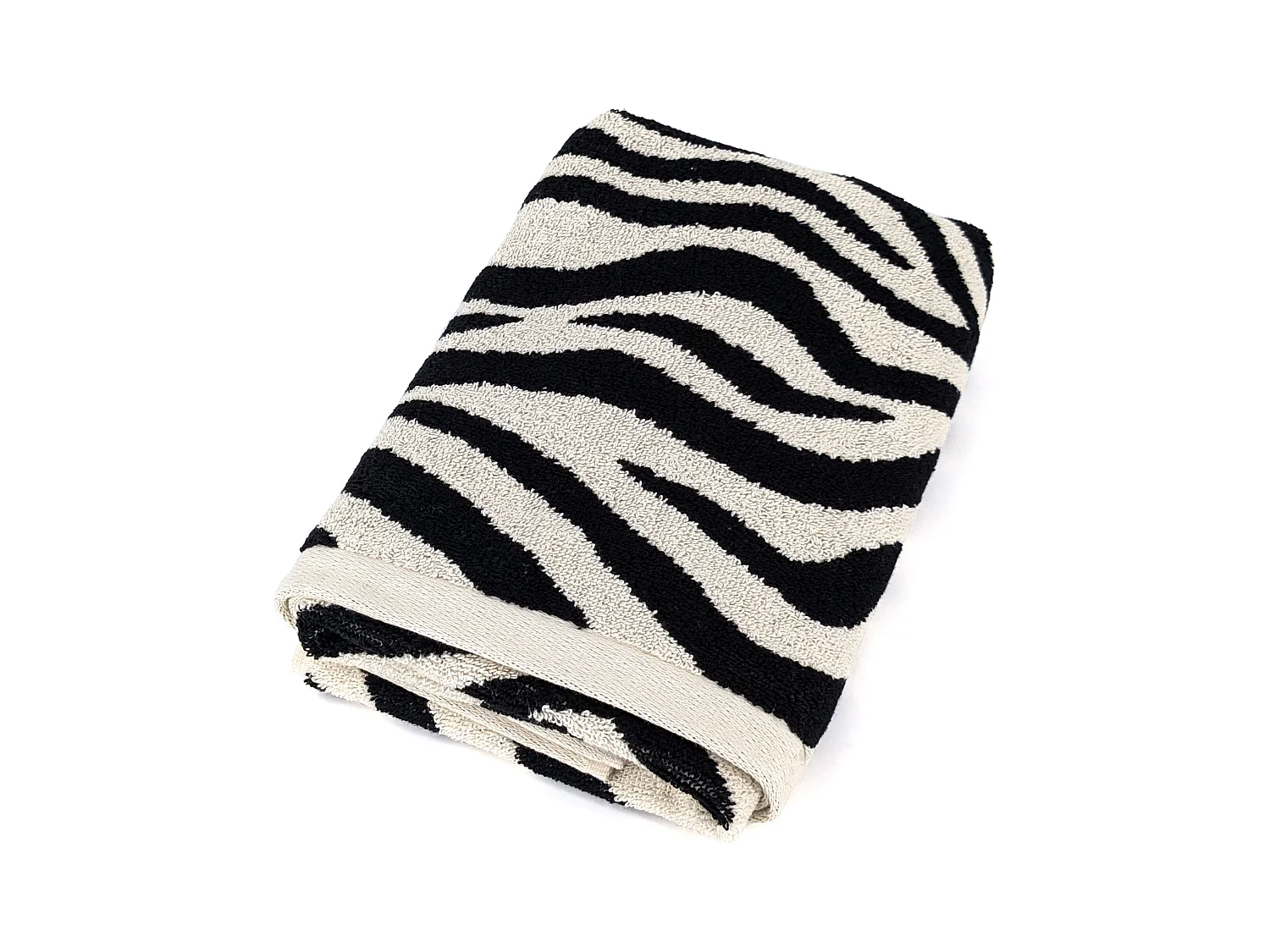 Serviette de toilette absorbante coton 50x100cm ZEBRA beige