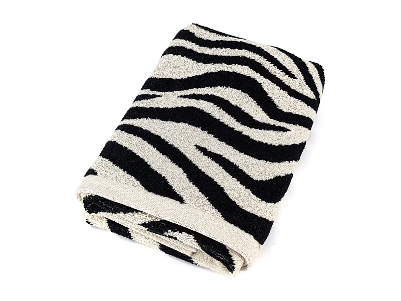 Serviette de toilette absorbante coton 50x100cm ZEBRA beige
