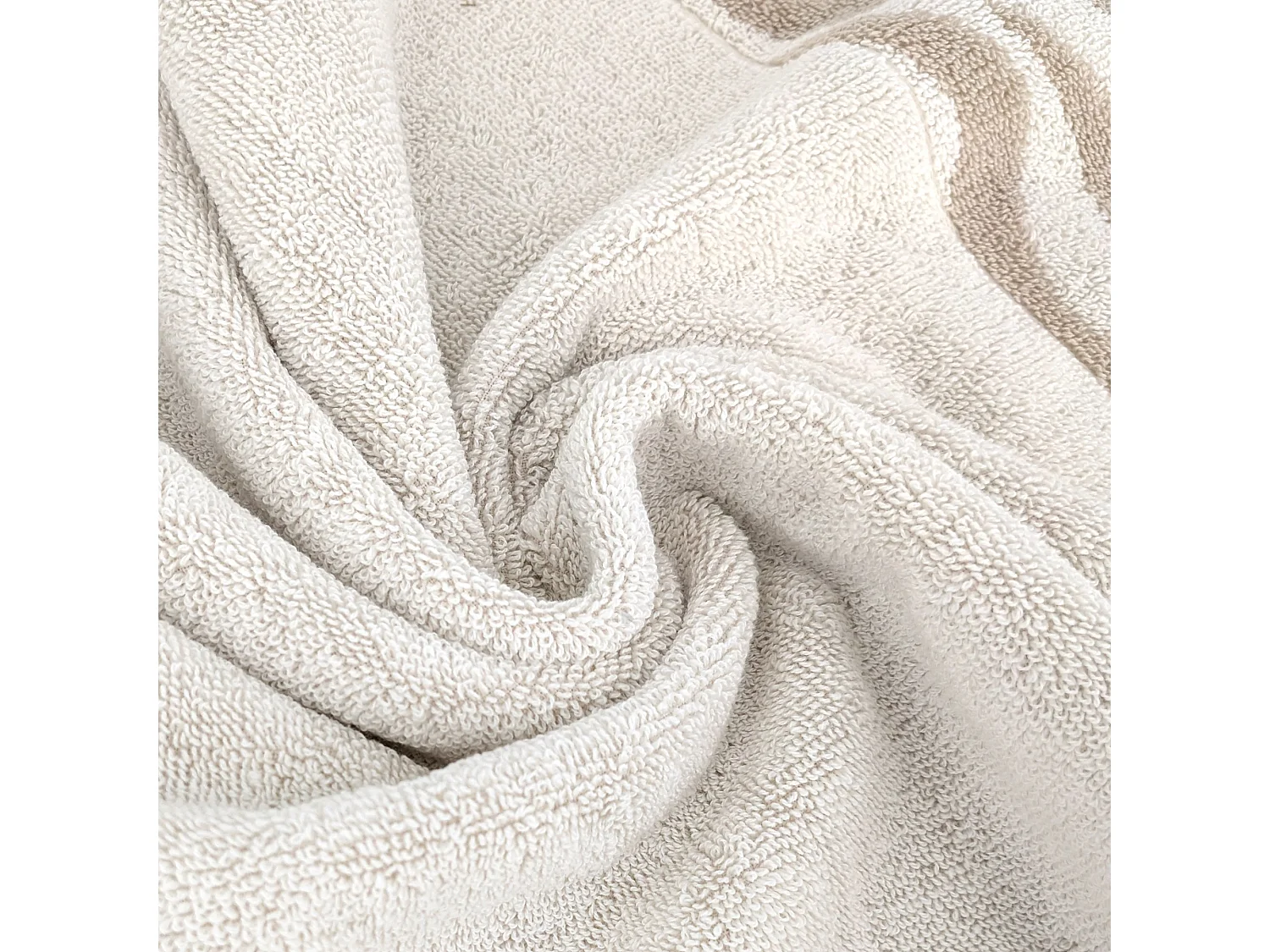 Drap de douche 70x140 cm ZEBRA SOFT coton uni bord zèbre beige