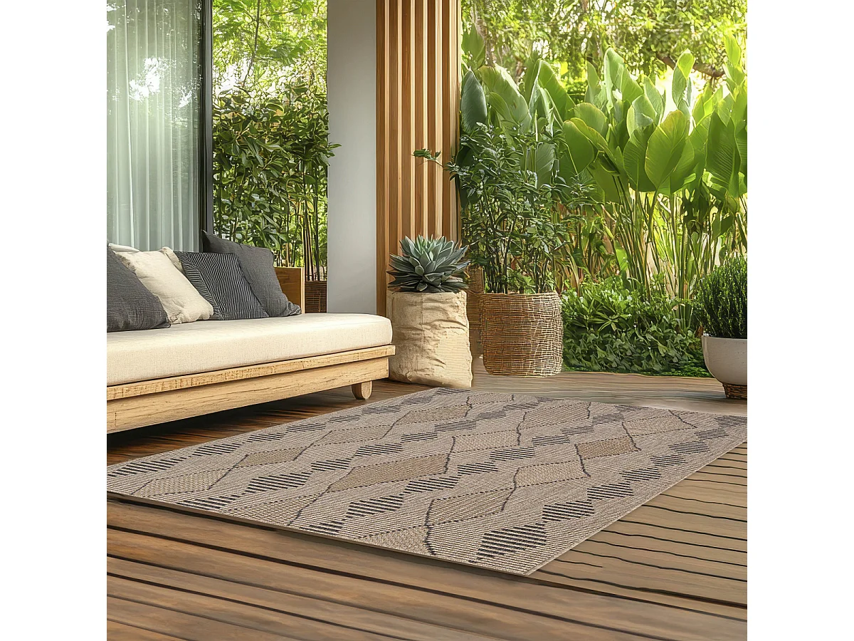 Tapis déco intérieur et extérieur ethnique 120x170cm