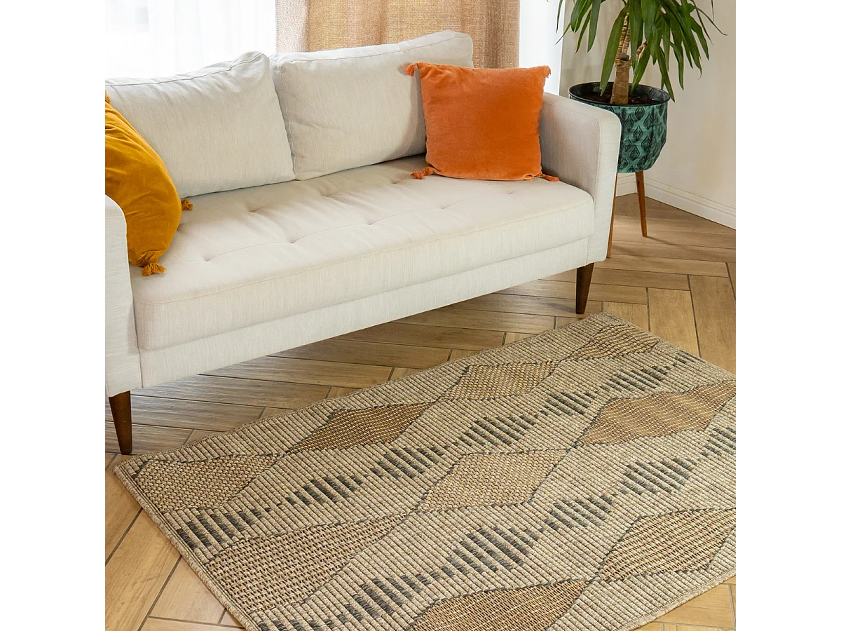 Tapis déco intérieur et extérieur ethnique 120x170cm