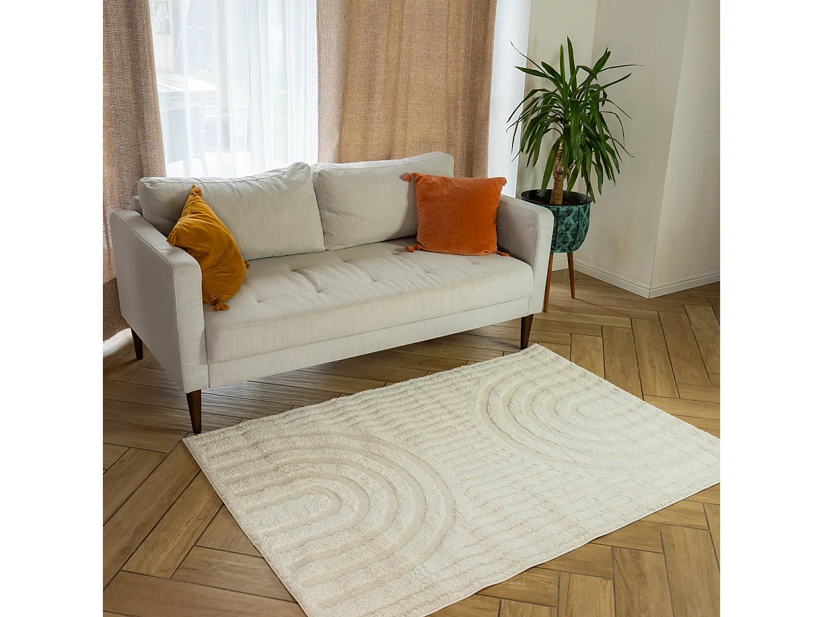 Tapis déco motif circulaire arche 120x190cm
