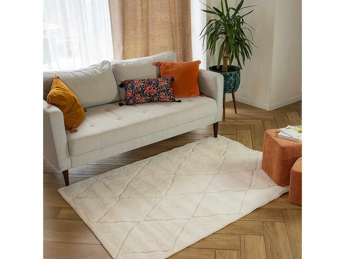 Tapis déco style berbère losanges 120x170cm