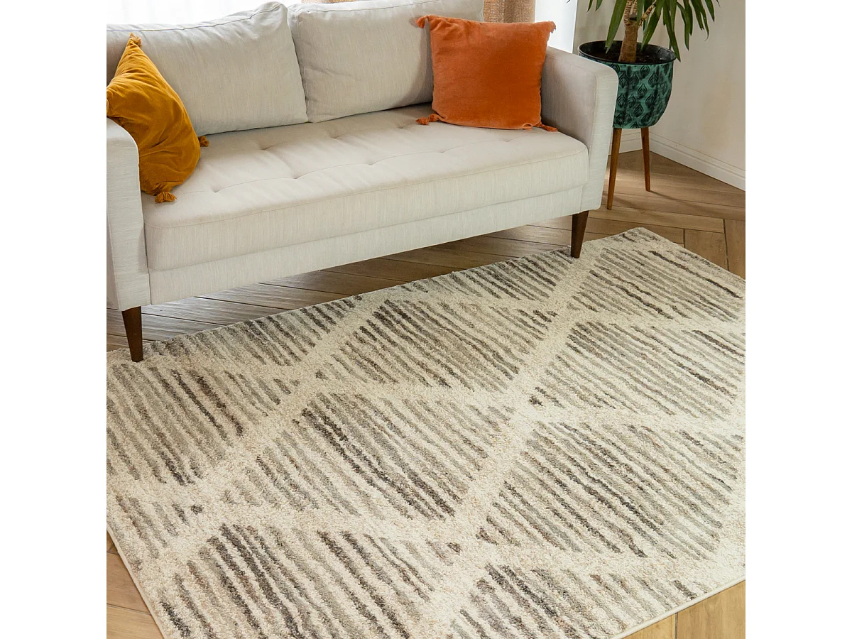 Tapis déco intérieur style berbère losanges 160x230cm