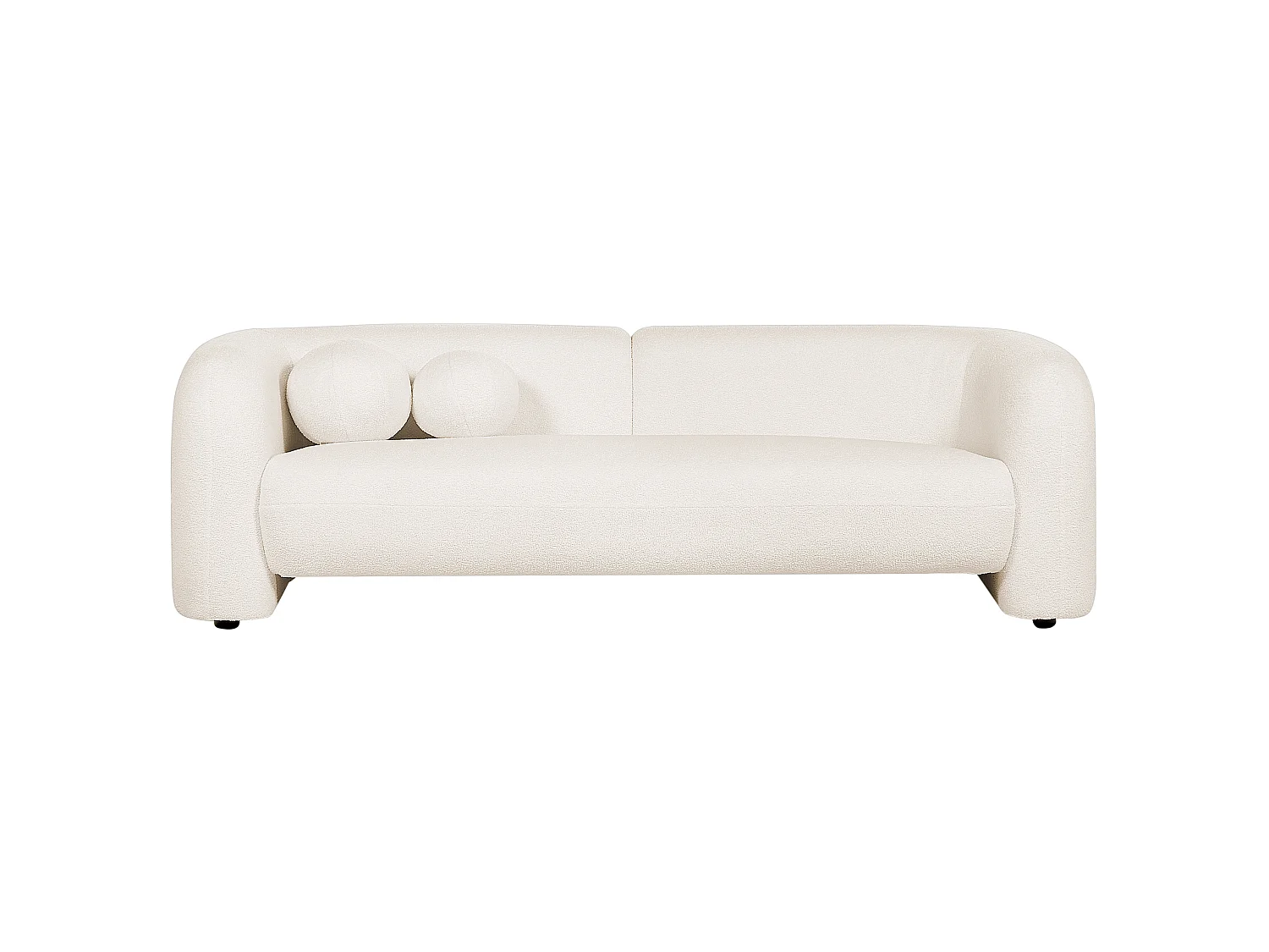 Sofa LEIREN Bouclé Weiss 3-Sitzer