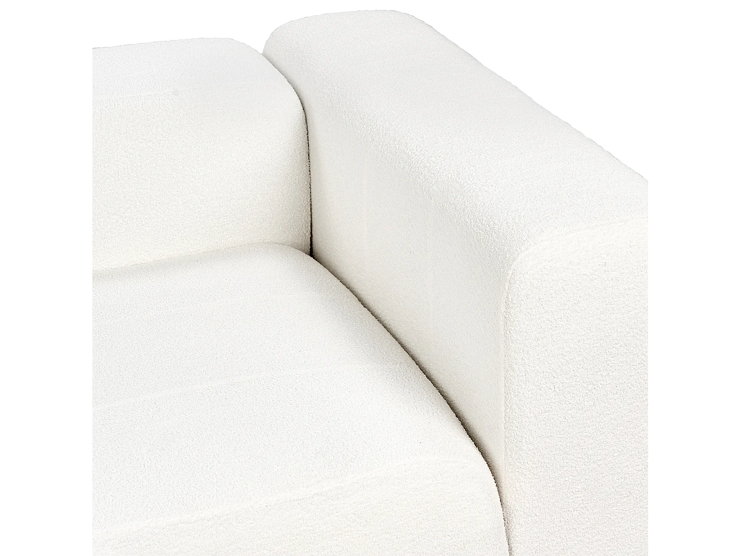 Canapé modulable 2 places FALSTERBO Bouclé Blanc