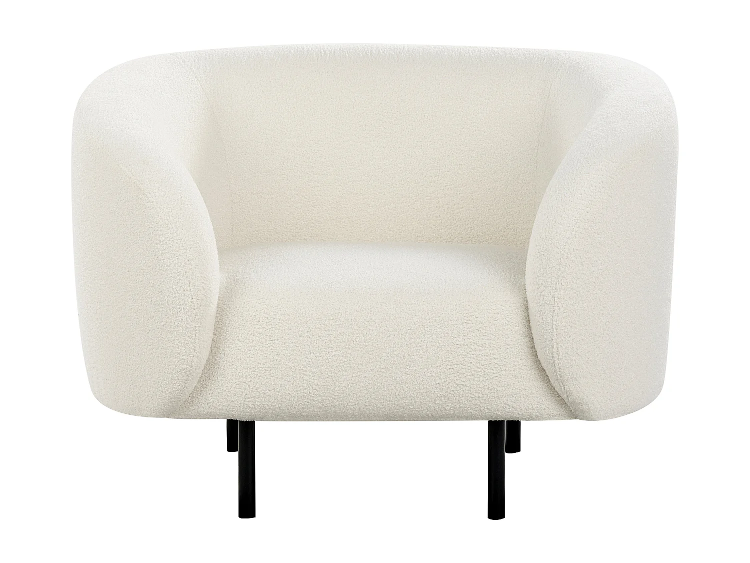 Fauteuil LOEN Bouclé Blanc