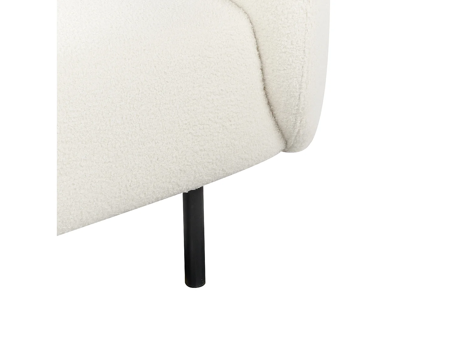 Fauteuil LOEN Bouclé Blanc