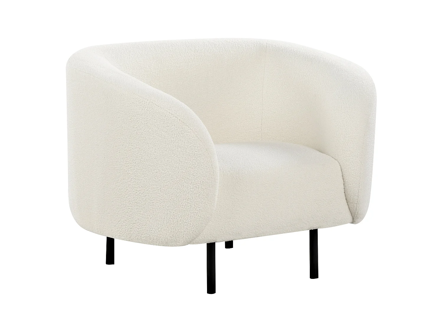 Sessel LOEN Bouclé Weiss