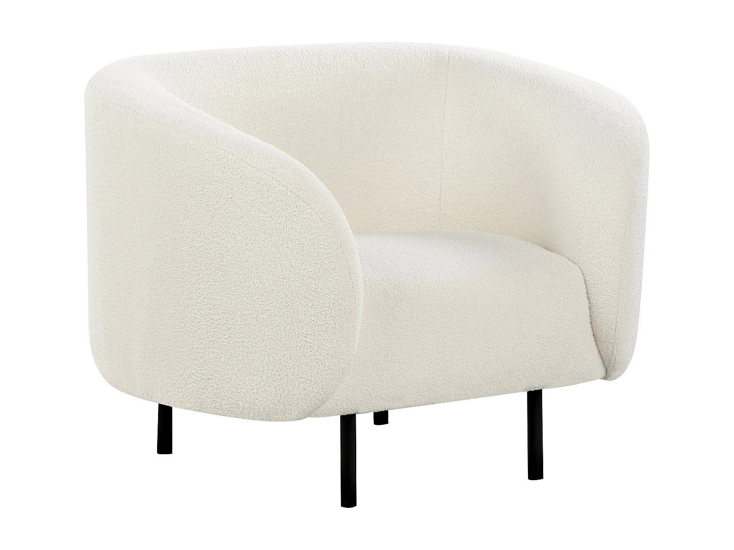 Poltrona LOEN Bouclé Bianco