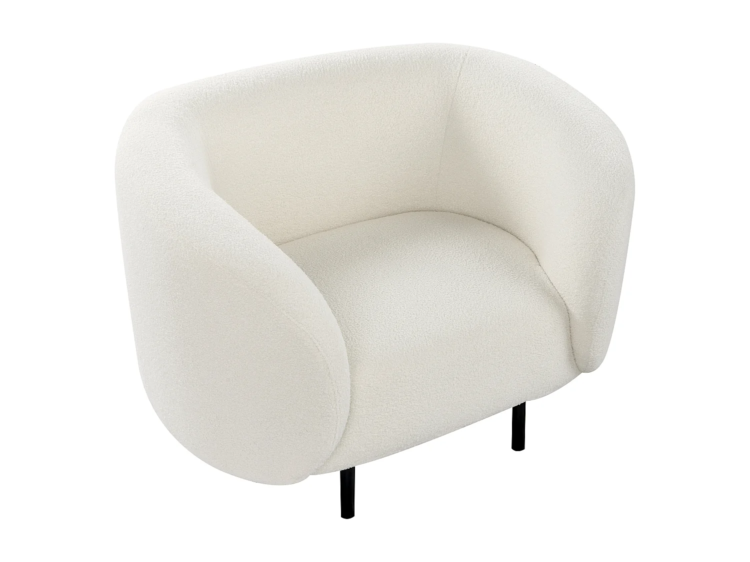 Poltrona LOEN Bouclé Bianco