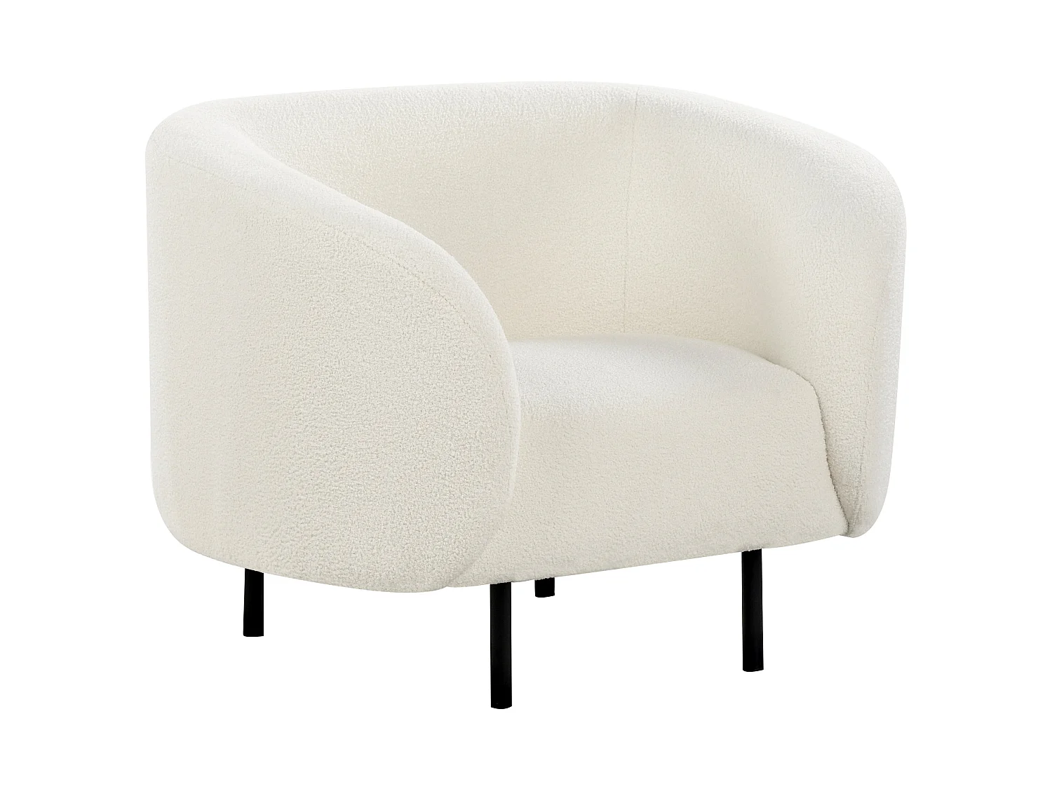 Fauteuil LOEN Bouclé Wit