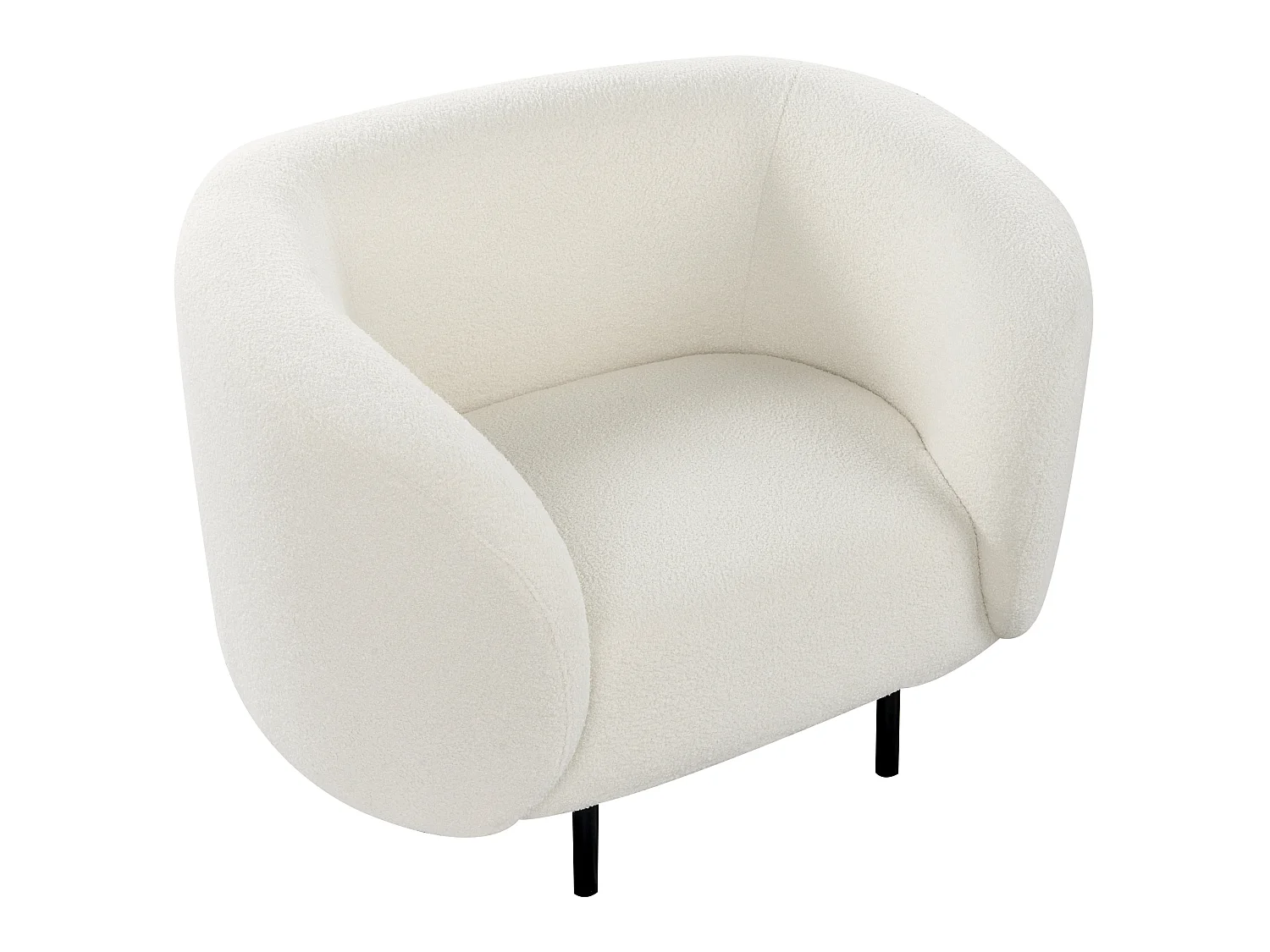 Fauteuil LOEN Bouclé Wit