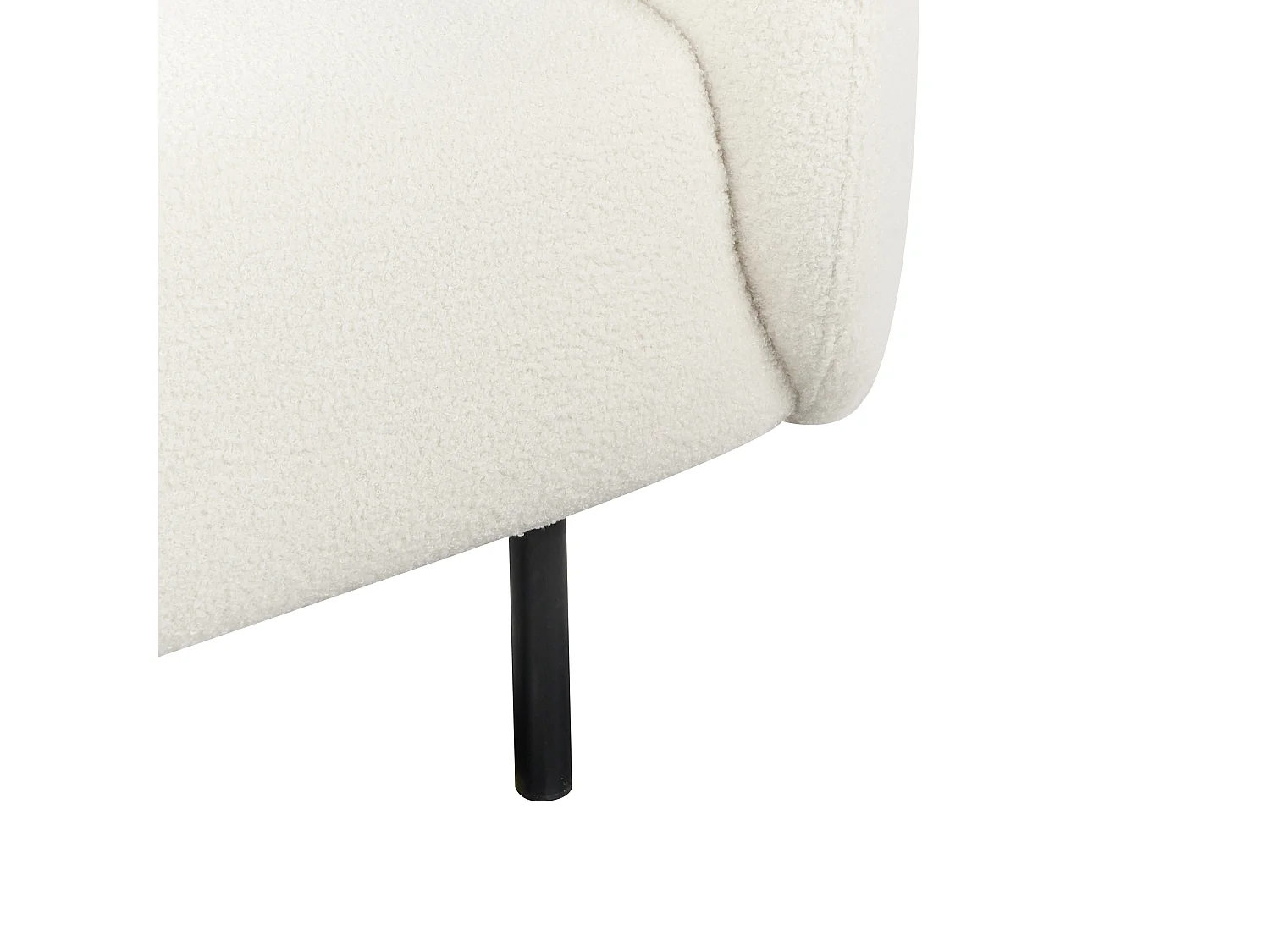 Fauteuil LOEN Bouclé Wit