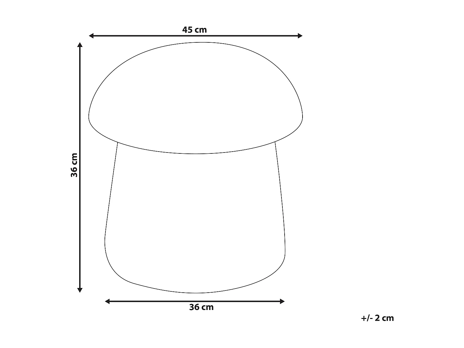 Pouf TIOGA Bouclé Blanc cassé