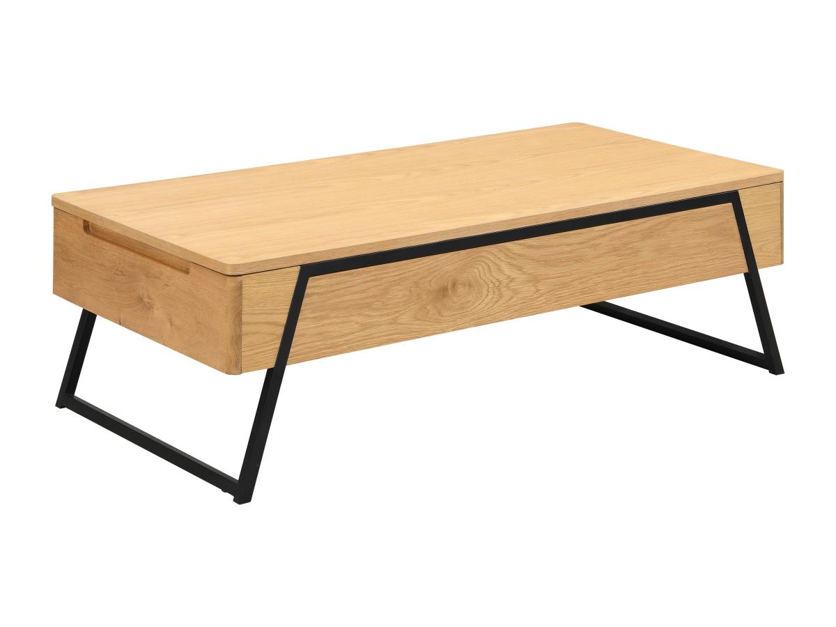 Couchtisch mit klappbarer Platte – Eichenfurnier – Natur – EBENORA günstig online kaufen