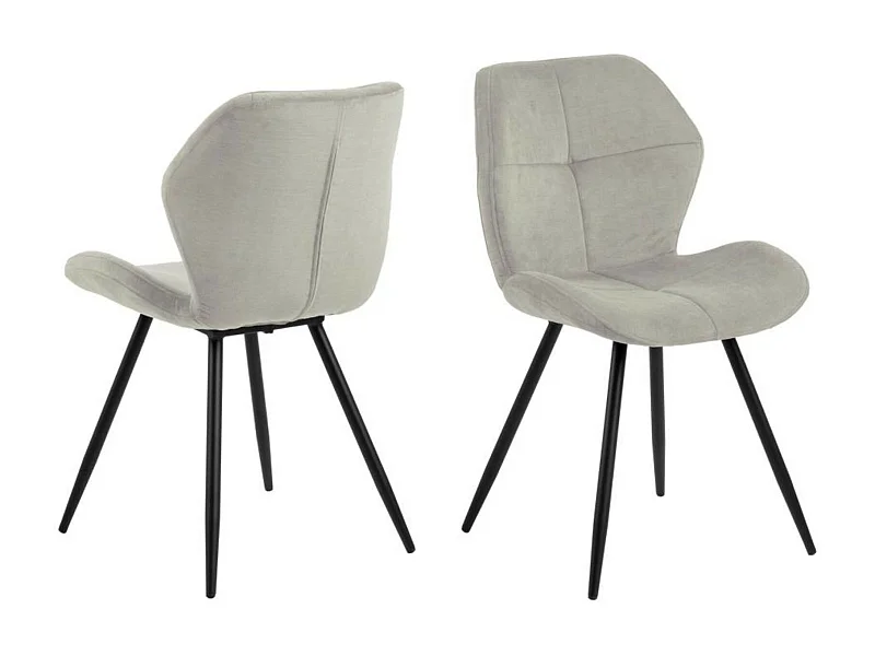 Chaises de salle à manger en tissu (lot de 2) - PETRA