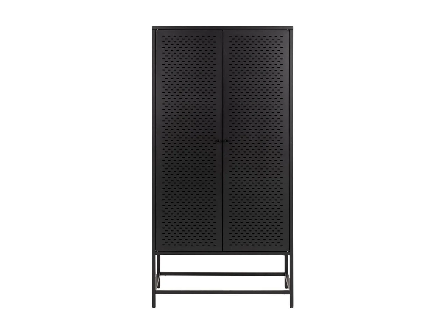 Buffet haut scandinave en métal noir 2 portes - HARLOW