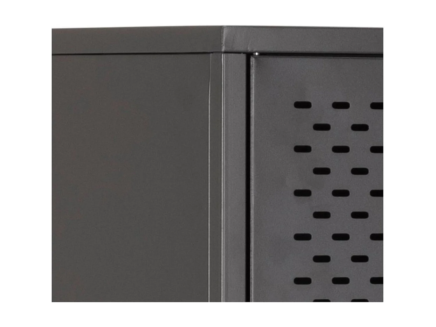 Buffet haut scandinave en métal noir 2 portes - HARLOW