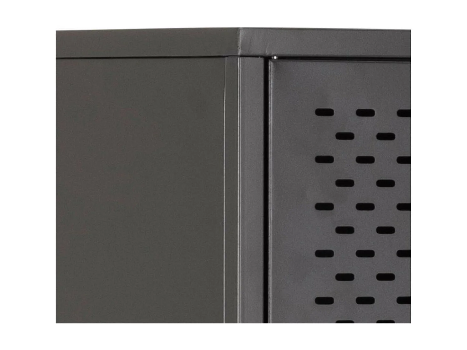 Buffet haut scandinave en métal noir 2 portes - HARLOW