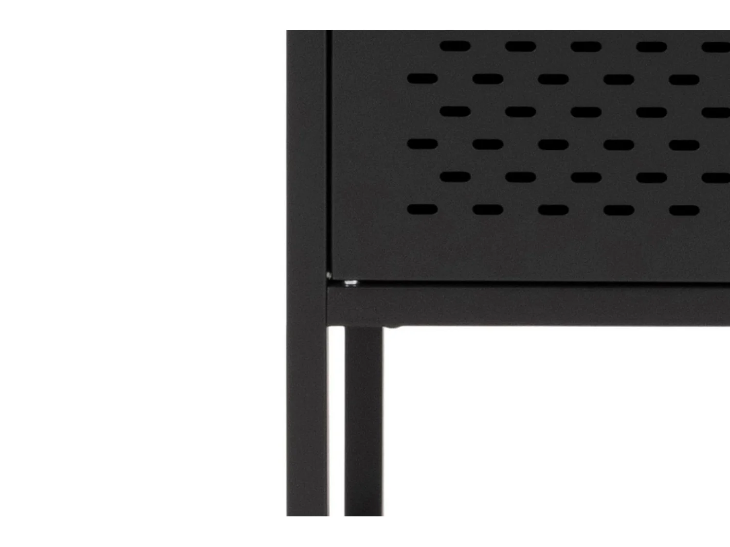 Buffet haut scandinave en métal noir 2 portes - HARLOW