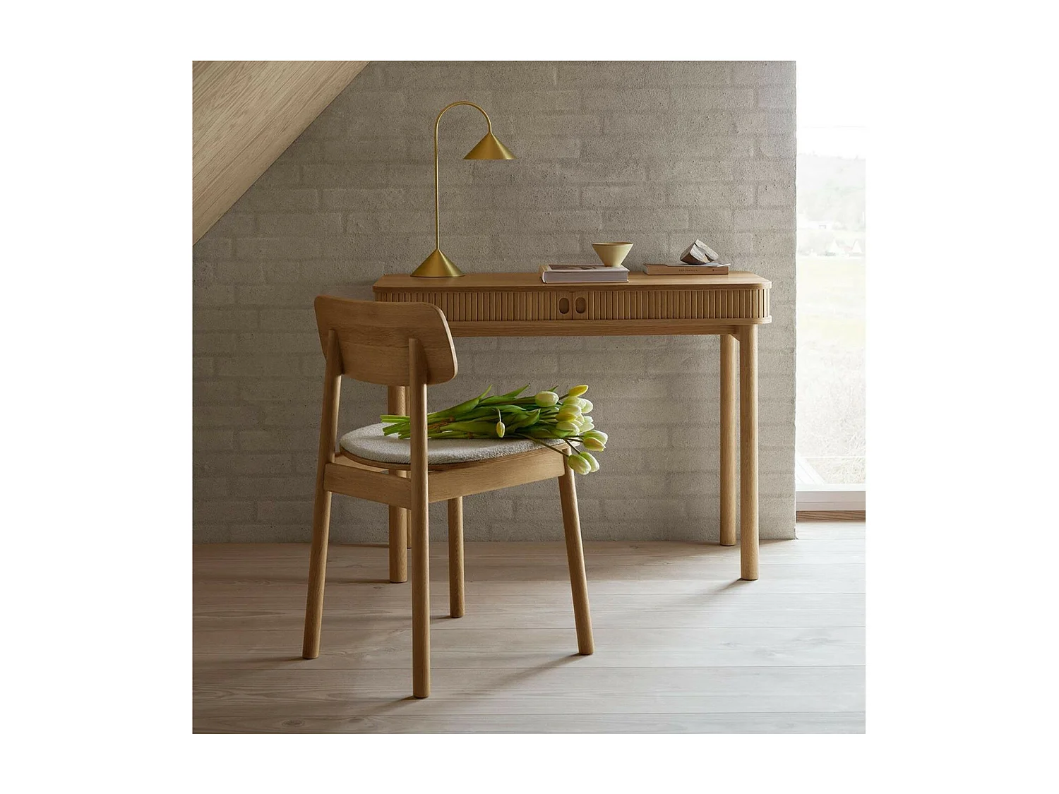 Chaises de salle à manger en bois naturel (lot de 2) - IZIA