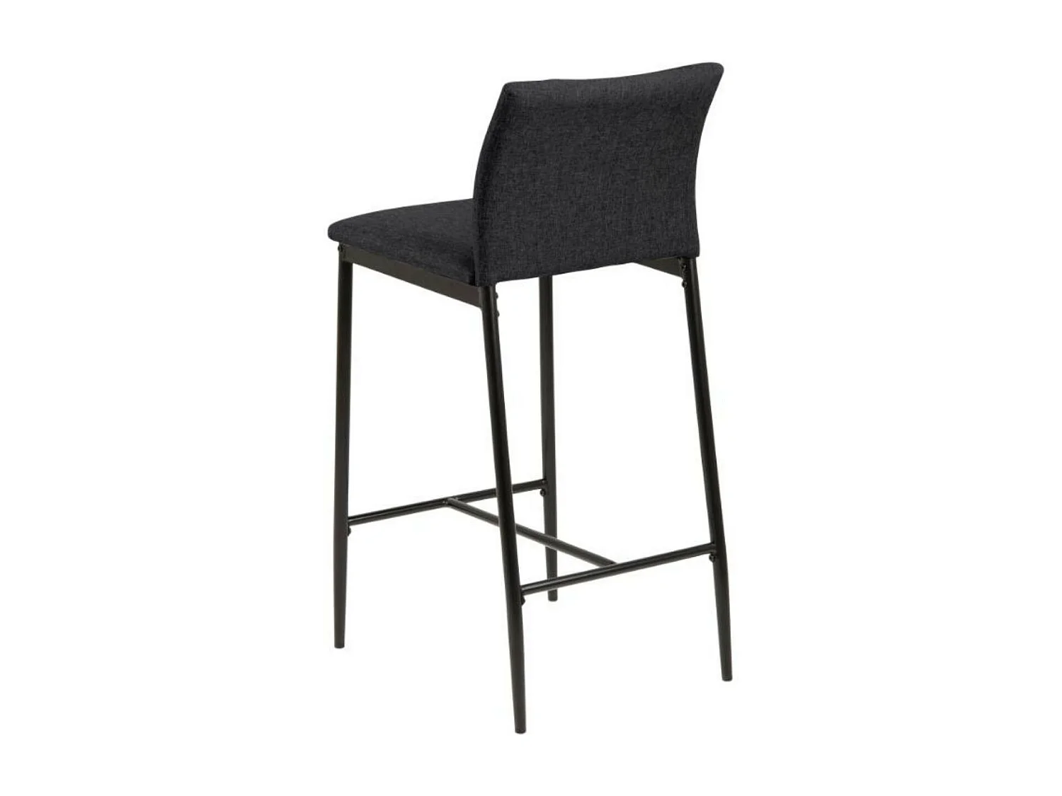 Tabourets de bar en métal et tissu gris (lot de 2) - FAUST
