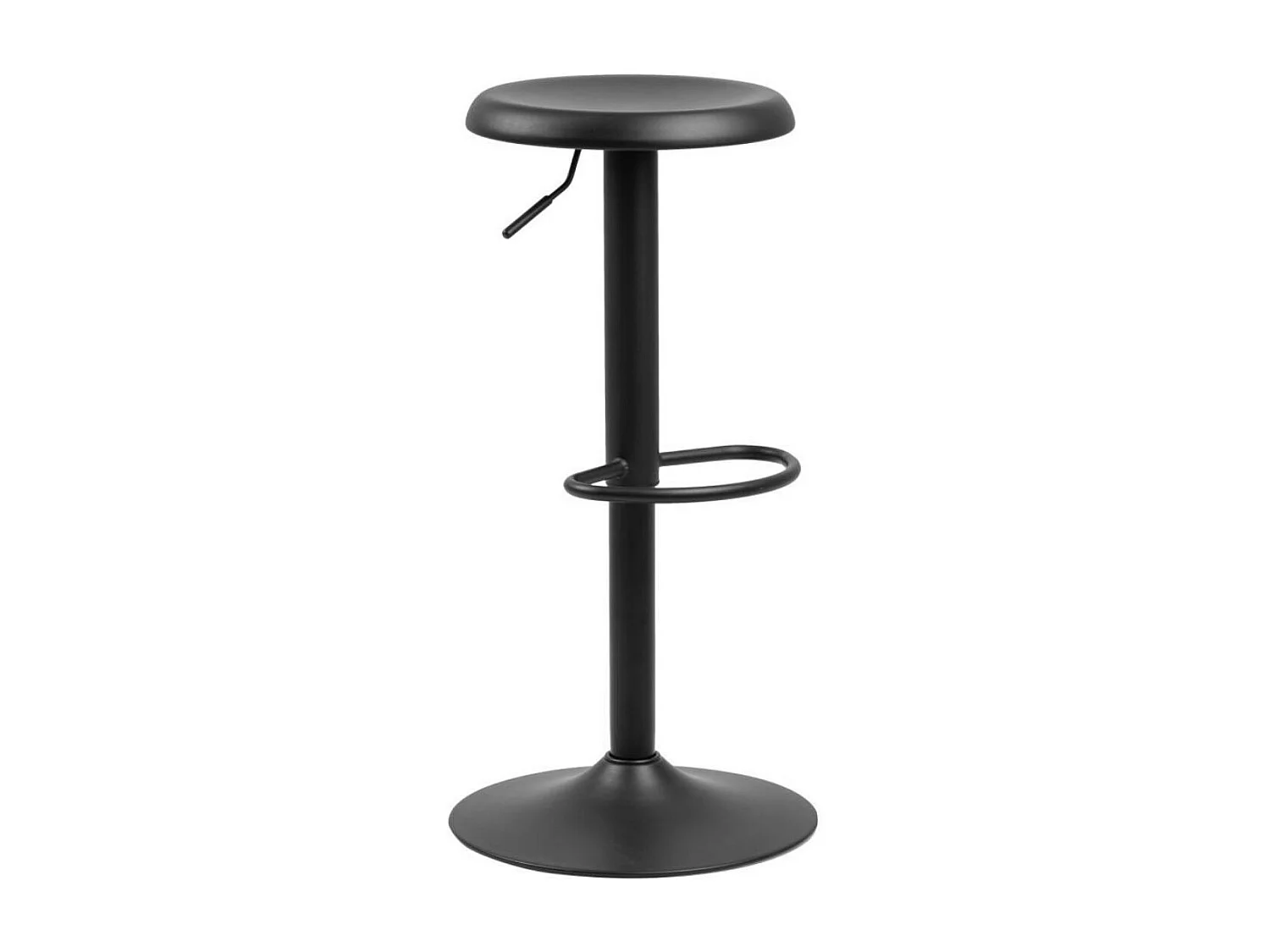 Tabourets de bar réglables et pivotants noirs (lot de 2) - MARCUS