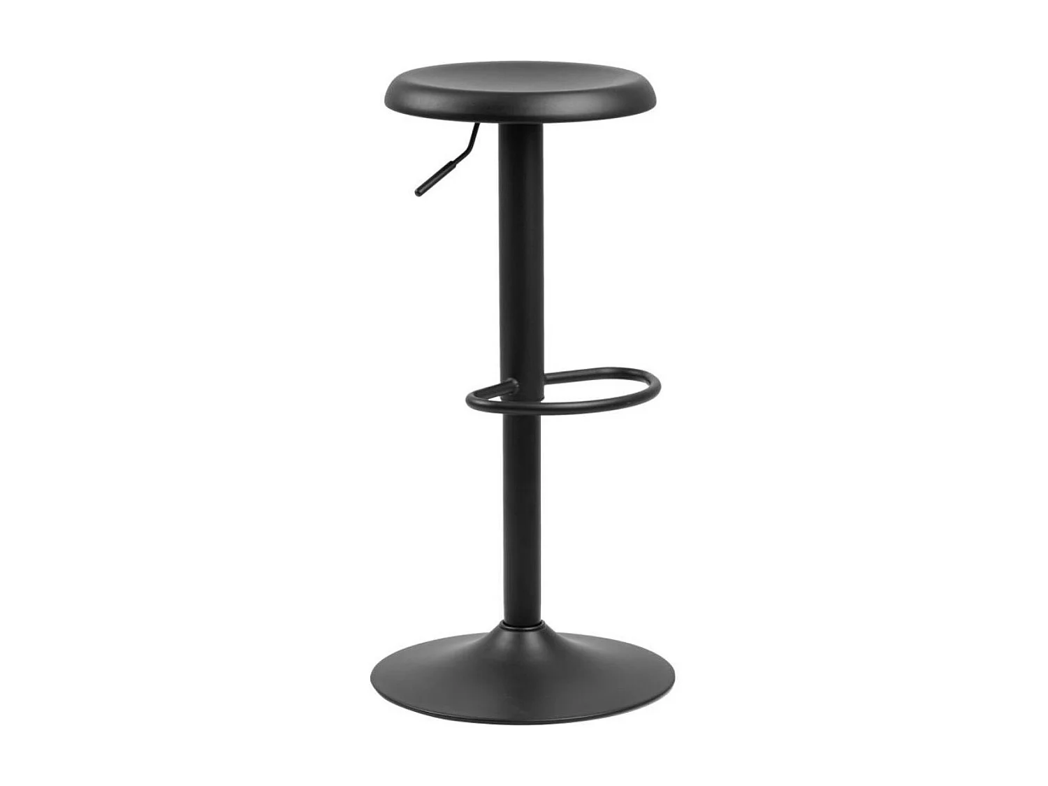 Tabourets de bar réglables et pivotants noirs (lot de 2) - MARCUS