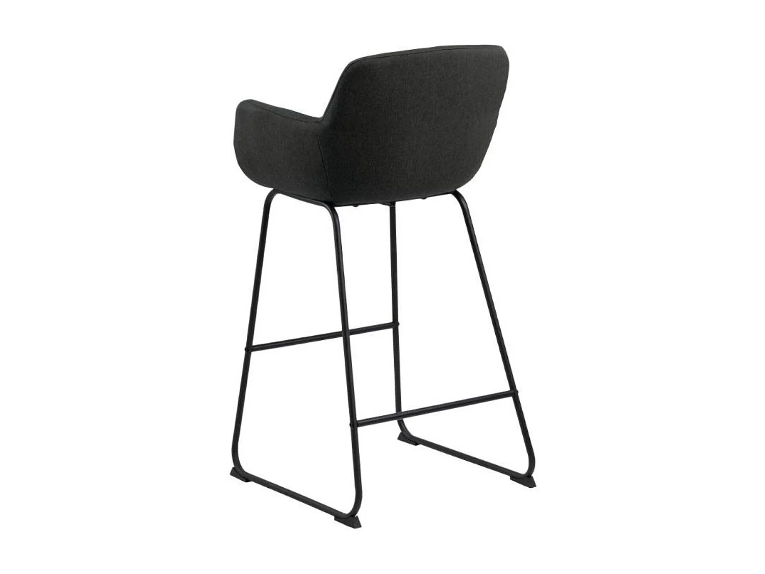 Tabourets de bar à accoudoirs en tissu gris (lot de 2) - SILA