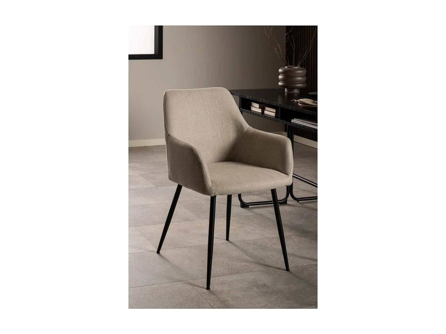 Chaises de salle à manger à accoudoirs en tissu (lot de 2) - YSA