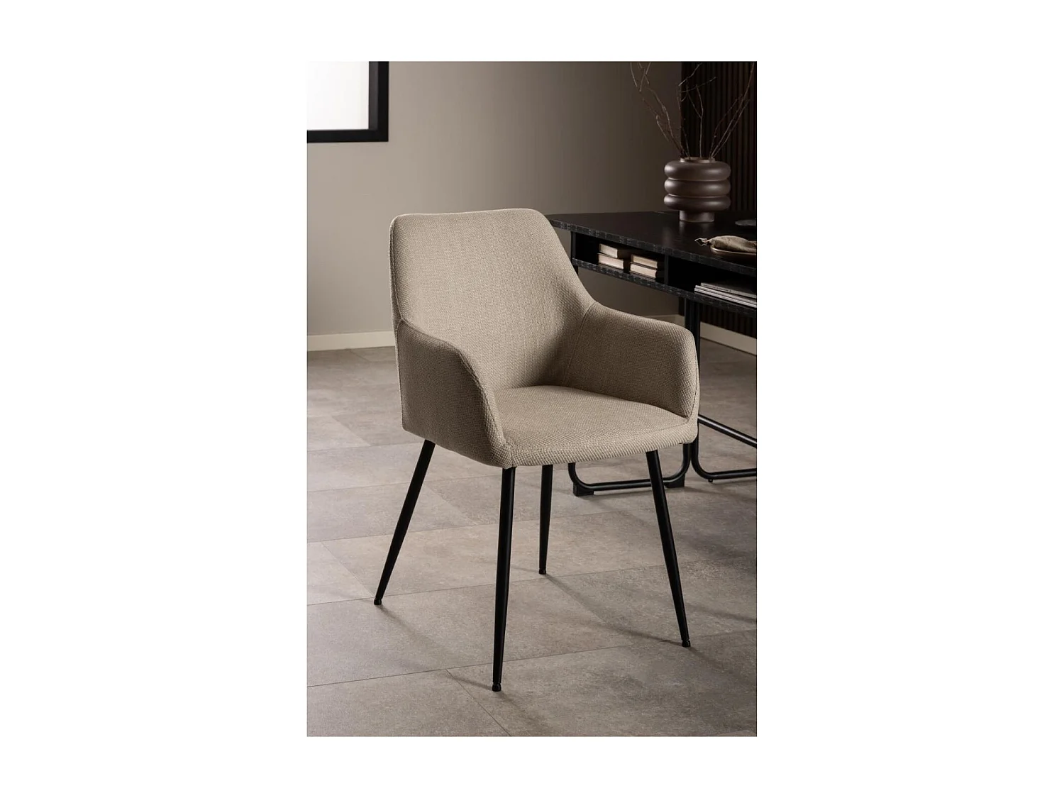 Chaises de salle à manger à accoudoirs en tissu (lot de 2) - YSA