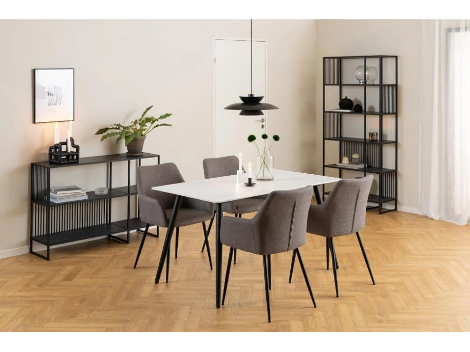 Chaises de salle à manger à accoudoirs en tissu (lot de 2) - YSA