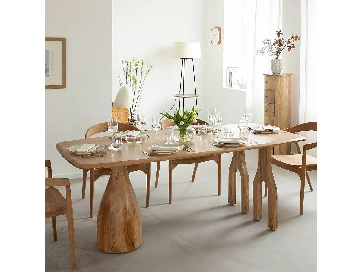 Table à manger en bois d'Acacia Anaé